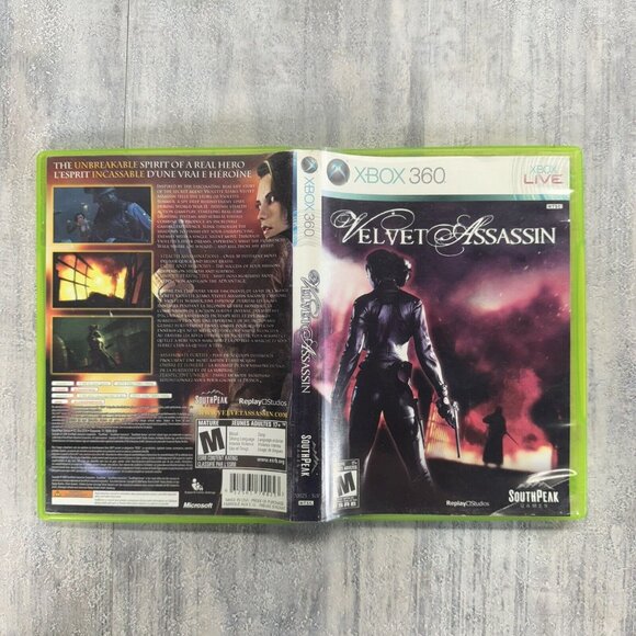 Velvet Assassin (Microsoft Xbox 360, 2009) Complete CIB, Tested & Working! - Picture 6 of 6